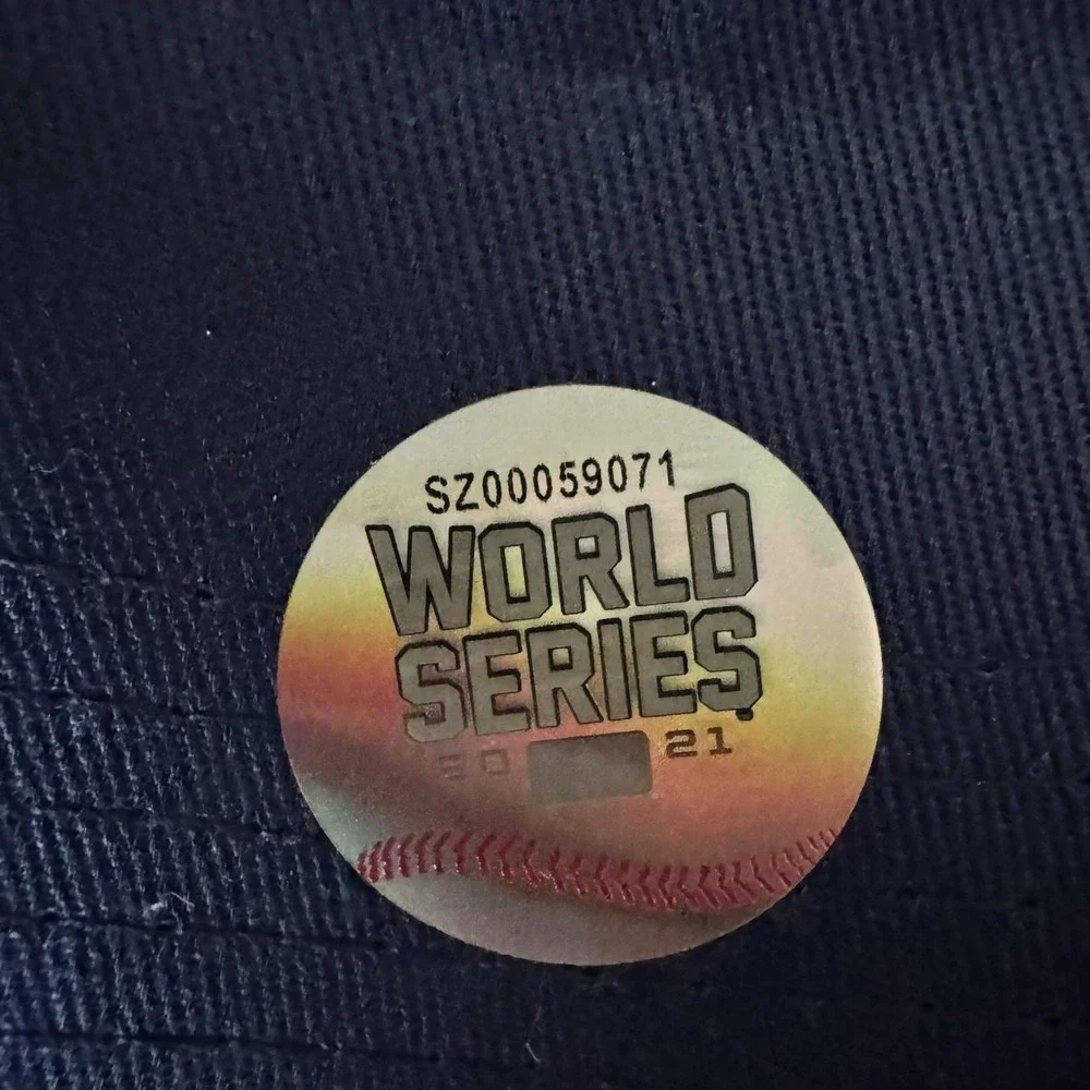Atlanta Braves Hat Strap Back Mens One Size Blue MLB 2021 World Series Champions